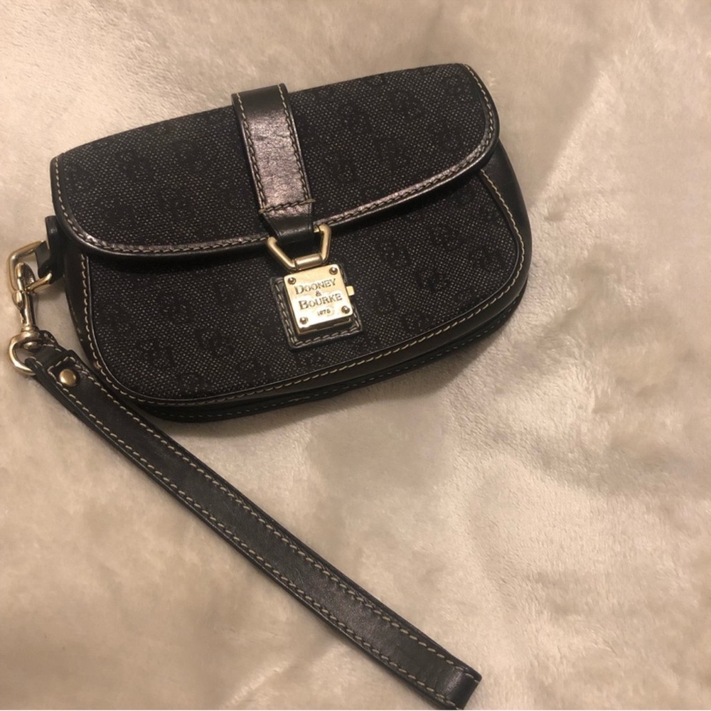 Dooney & Bourke Black Monogram Wristlet